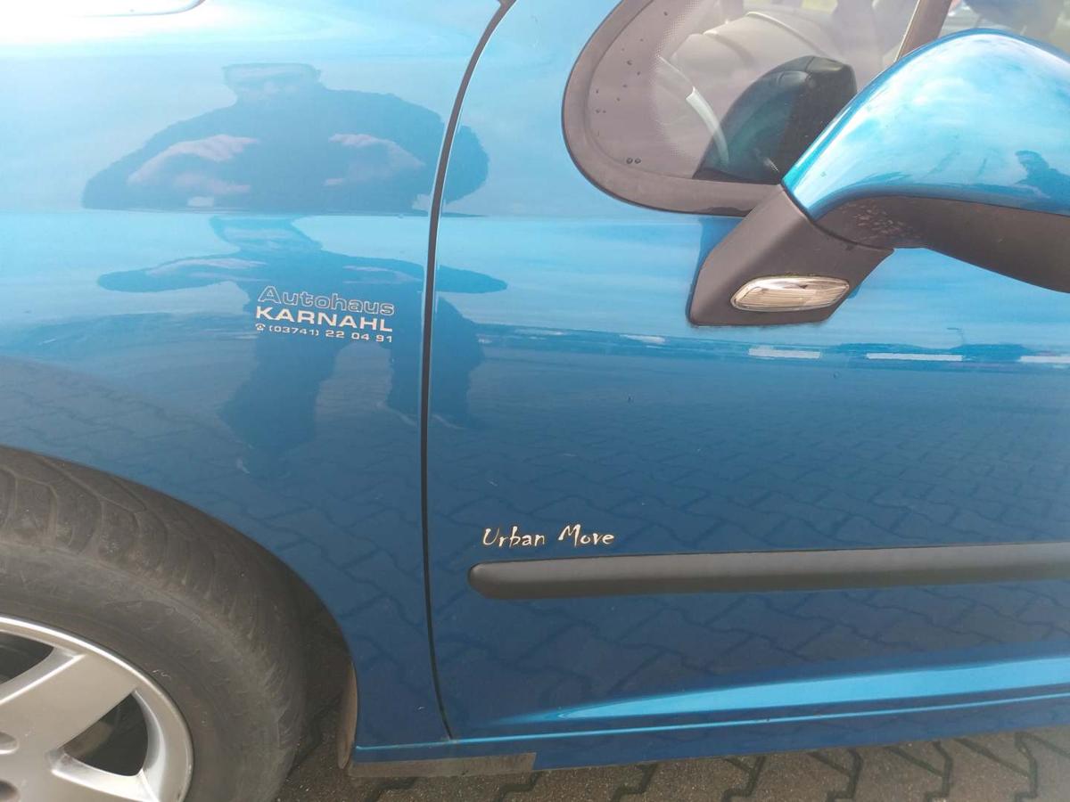 Peugeot 207 original Tür vorn links KMU Blaumetallic 3-Türer Bj.2008